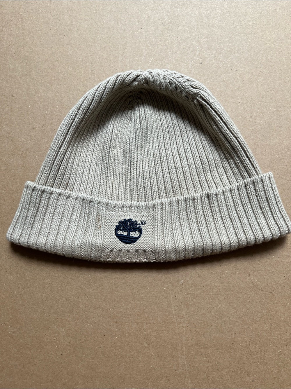 Timberland Kids CWF Ribbed Cotton Beanie Hat Embroidered Logo Size 56 (6-10 yo)